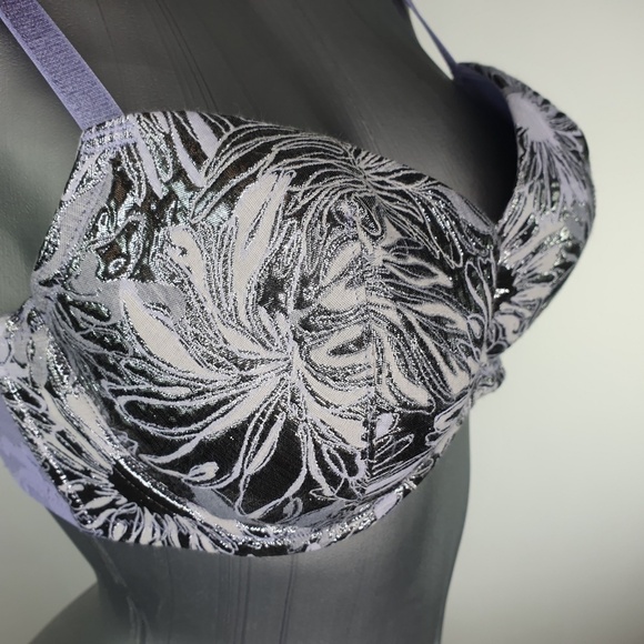 Victoria Secret Bra Dream Angels Lined Demi Silver - Picture 2 of 5